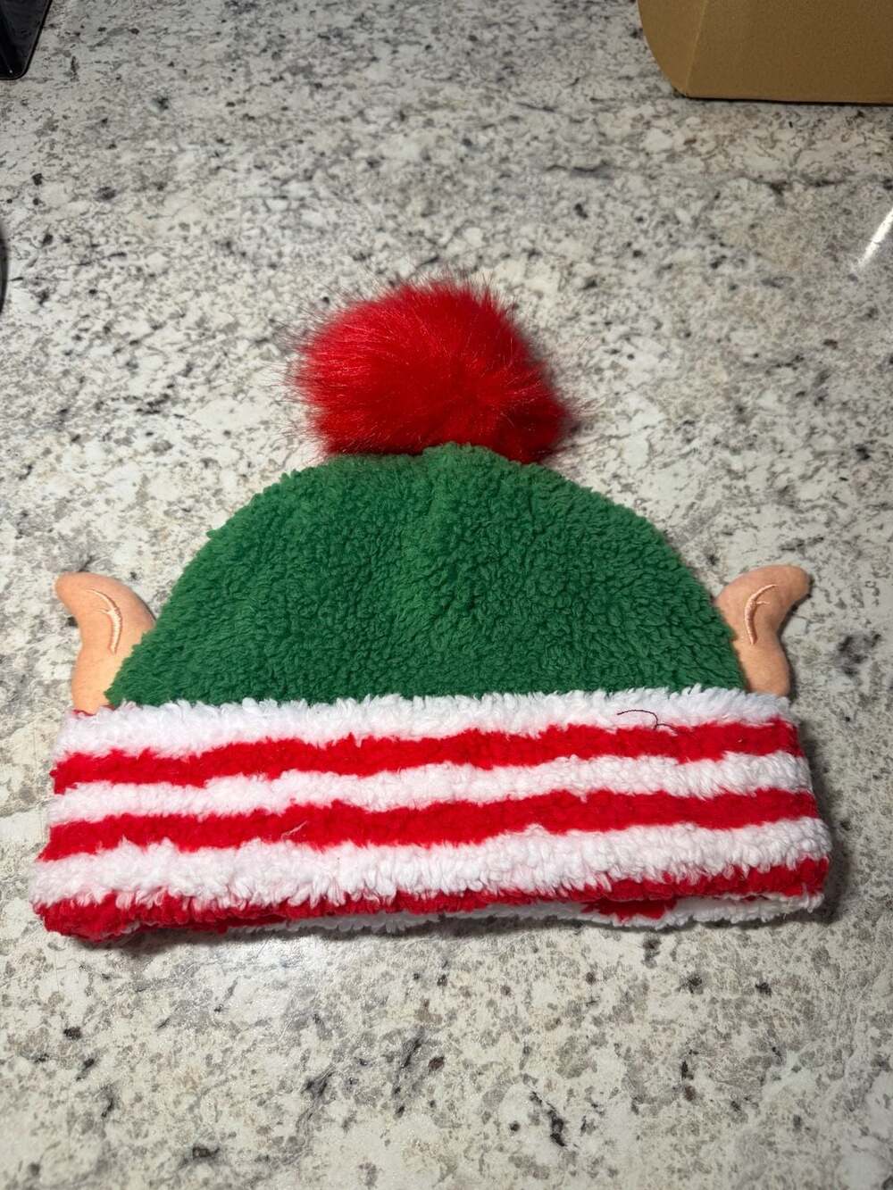 Christmas Elf Hat With Pom Pom And Ears